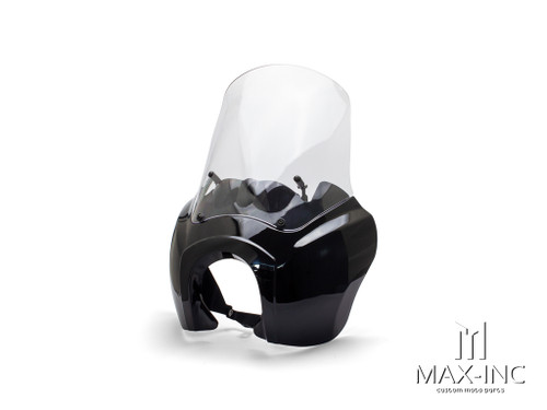 Black / Clear Tall Fairing Windshield Club Style Kit for Harley-Davidson Dyna, Super Glide T-Sport