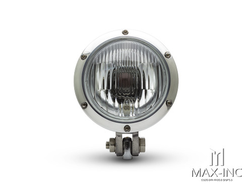 4.75" Polished Alloy Bobber Style Headlight - 12v / 35w