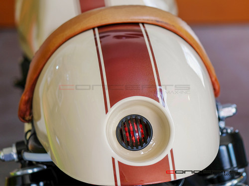 1.65" Matte Black Mini Flush Mount CNC Billet Alum Prison Grill LED Stop / Tail Light