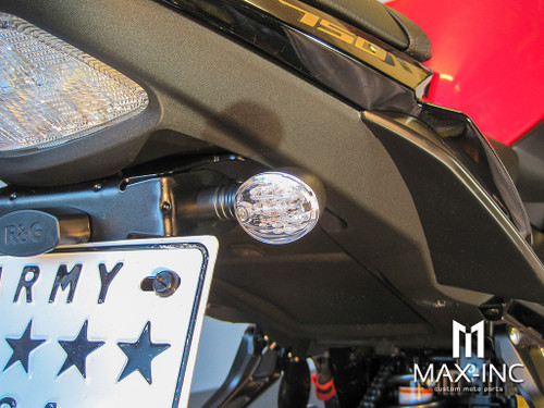 Black Mini Bubble Head LED Turn Signals / Indicators - Emarked