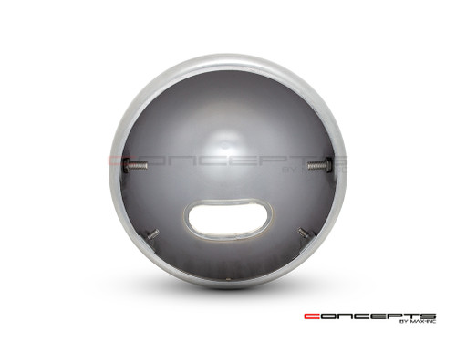 7.7 INCH Raw Unpainted Metal Headlight Housing + Bezel Combo