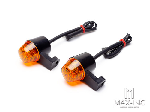Black Flexible Silicone Mini Halogen Bulb Turn Signals / Indicators