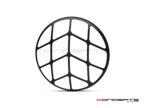 Spyder Grill Design 7" Black CNC Aluminum Headlight Guard Cover