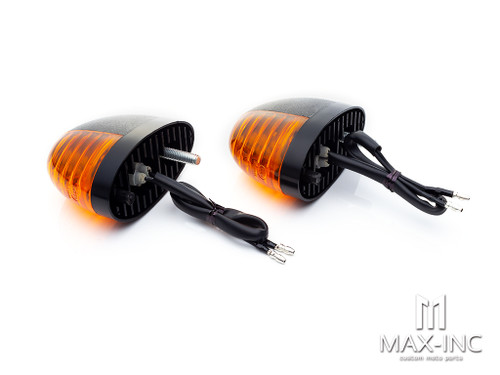 Black Universal Fender Mount Turn Signals / Indicators