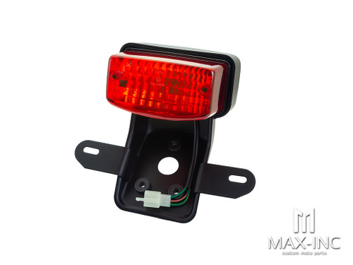 Universal Black Old Skool Metal Stop / Tail Light - Bulb Type