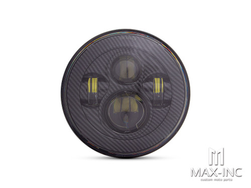 7" Projector LED Headlight Insert - Carbon Fiber Pattern Face