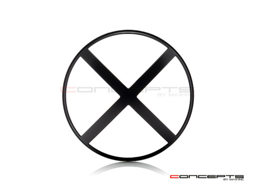 7" X-Rally Grille Design Black CNC Aluminum Headlight Guard Cover