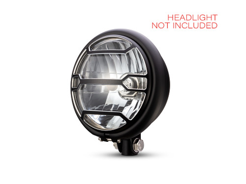 5.75" Strata Design Black / Contrast CNC Aluminum Headlight Guard Cover