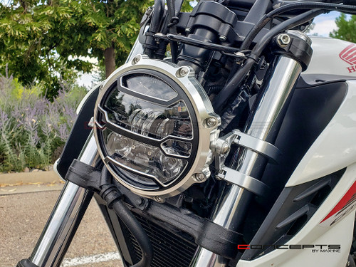 MONZA 5.75 Inch CNC Machined Aluminum LED Headlight - Strata Cover