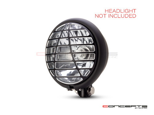 5.75" Atec Design Black / Contrast CNC Aluminum Headlight Guard Cover