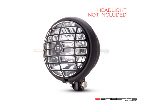 5.75" Derby Design Black / Contrast CNC Aluminum Headlight Guard Cover