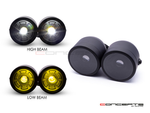 Matte Black "Dictator" LED Projector Headlight