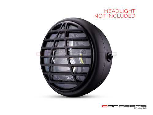 7" Atec Design Black CNC Aluminum Headlight Guard Cover