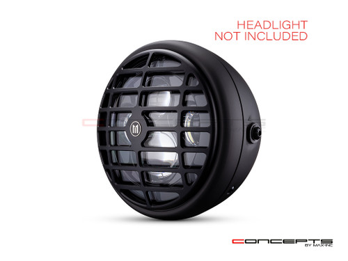 7" Derby Design Black CNC Aluminum Headlight Guard Cover