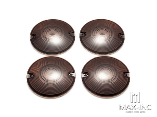 Motorcycle 4PCS Turn Signal Light Lens Cover Smoke Lamp Lens Cover Plastic For Harley Touring Road King Softail