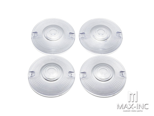 4PCS Turn Signal Light Lens Cover Clear Lamp Lens Cover Plastic For Harley Touring Road King Softail