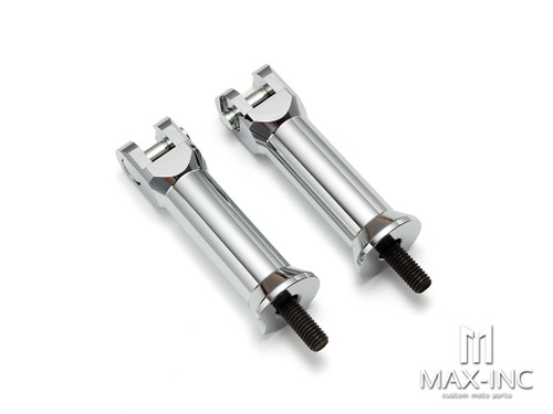 Chrome Motorcycle Passenger Foot Pegs Support Mount 2.25" Footrest Clevis Kit For Harley Softail Fatboy Heritage Softail FXST 2000-2006