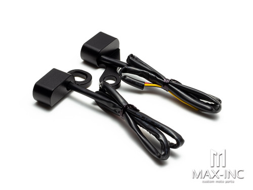 Motorcycle  Black Amber LED Mini Turn Signal Indicator Running Light Lamp