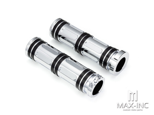 XL883 1200 X48 72 Motorcycle CHROME Racing Bamboo carved Hand grip