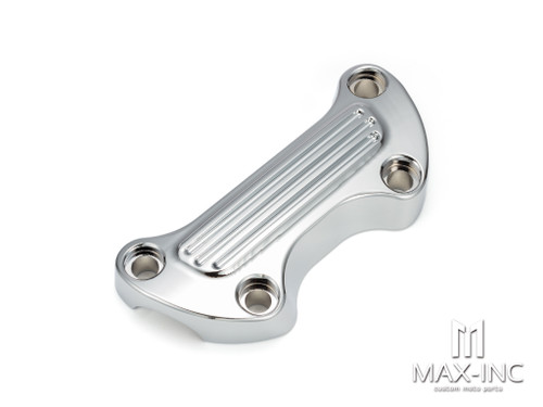 Chrome Motorcycle CNC Handlebar Top Clamp Bar Riser Mount Cover for Harley Touring Street Glide Softail Breakout Dyna Fat Boy Sportster