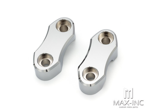 Motorcycle Handlebar Riser Mount Clamps Adaptor 22mm (7/8inch) For Dirt Bike ATV Quad CNC Aluminum Chrome Motorcycle Accessories