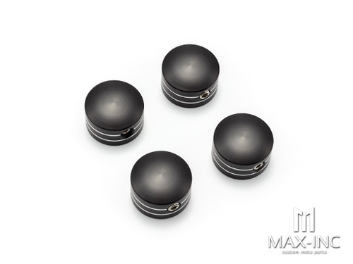 Motorcycle Front Axle Nut Covers Caps Aluminum Black For Harley Sportster Touring Softail Dyna VRSC Fat Bob Wide Glide