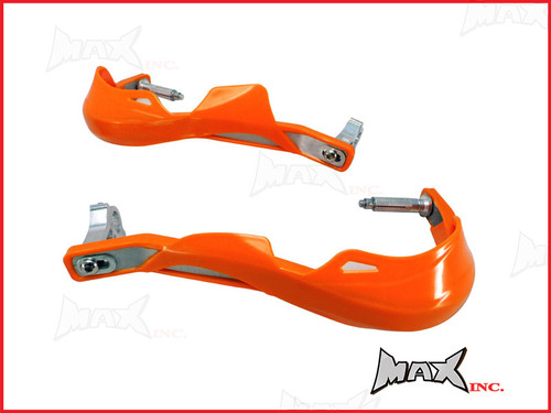 High Quality Orange Plastic / Aluminium Hand Guards - Fits 7/8 Bars