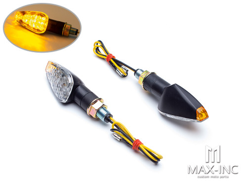 Black Micro LED Turn Signals / Indicators - Small & Bright