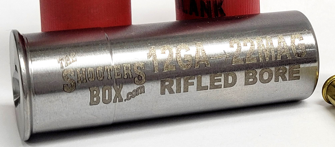 12GA to 22 Magnum Shotgun Adapter RIFLED BORE Chamber Reducer