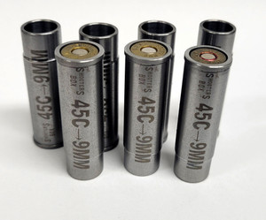 45 COLT to 9MM Caliber Adapter - Chamber Reducer - Stainless - Set of 7