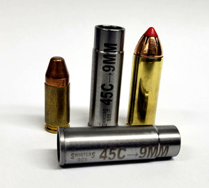 45 COLT to 9MM Caliber Adapter - Chamber Reducer - Stainless Set of 2