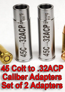 45 COLT to 32 ACP Caliber Adapter - Chamber Reducer - Stainless