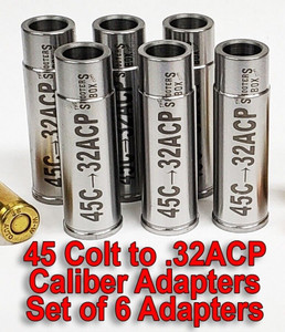 45 COLT to 32 ACP Caliber Adapter - Chamber Reducer - Stainless 45 COLT to 32 ACP Caliber Adapter - Chamber Reducer - Stainless