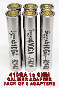 410 GA To 9MM Luger - Caliber Adapter - Set of 6 410 GA To 9MM Luger - Caliber Adapter - Set of 6