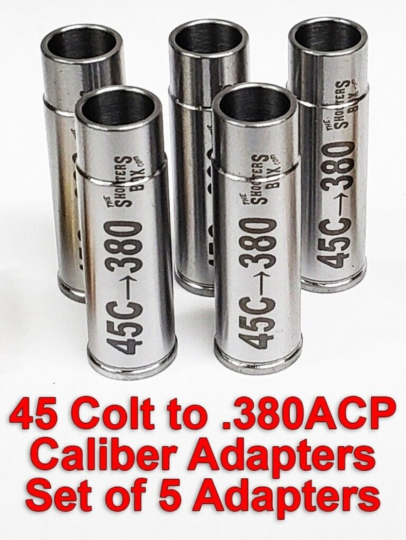 45 COLT to 380 ACP Caliber Adapter - Chamber Reducer - Stainless