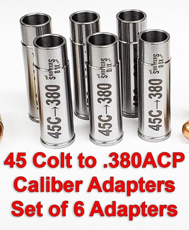 45 COLT to 380 ACP Caliber Adapter - Chamber Reducer - Stainless