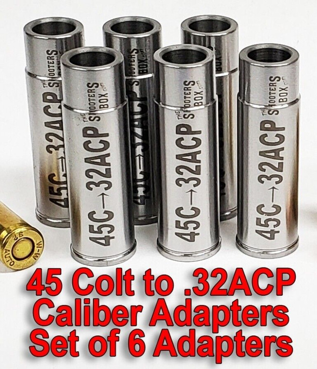 45 COLT to 32 ACP Caliber Adapter - Chamber Reducer - Stainless