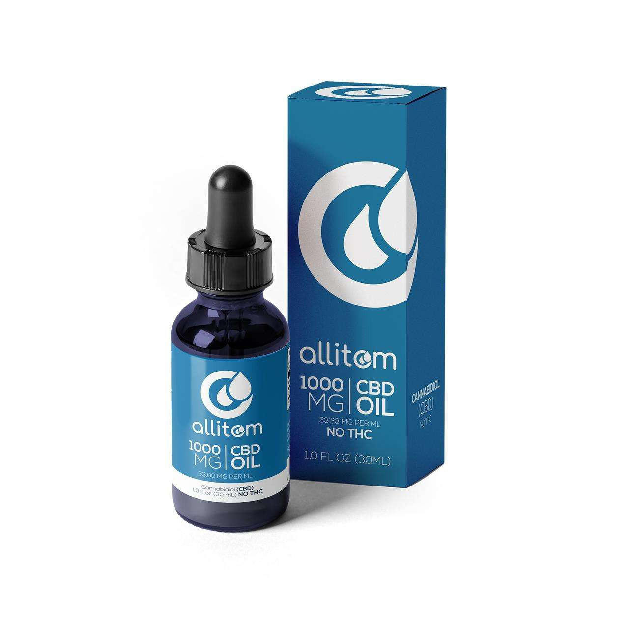 allitom Pure CBD Oil - 30mL | CBD Oil Tincture 1000mg For Sale