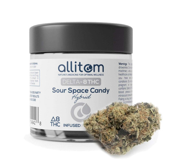  allitom Delta 8 Flower By allitom (4 Gram Jar) - Sour Space Candy - Hybrid 