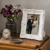 Sixtrees Chelsea White antique ornate vintage 5 x 7 inch photo frame