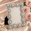 Sixtrees Cecilia Antique Vintage and Shabby Chic Style ornate silver metal 2.5 x 3.5 inch photo frame with beads and crystals