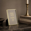 Sixtrees Hartford Brass Plated 5 x 3.5 inch Slimline Photo Frame
