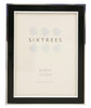 Sixtrees Abbey Black 2-101-68 Polished Silver photo frame with lacquered brushed metal insert for an 8 x 6 inch photo.