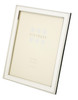 Sixtrees Abbey White 2-103-80 Polished Silver photo frame with lacquered gloss white metal insert for a 10 x 8 inch photo.