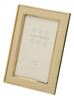 Sixtrees Abbey 2-104-46 - Polished Gold photo frame with lacquered brushed metal insert for a 6" x 4" photo.