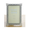 Sixtrees Adelaide Antique Vintage and Shabby Chic Style silver metal 4 x 6 inch photo frame with beads and crystals