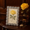 Sixtrees Sarah Antique Vintage and Shabby Chic Style silver metal 4 x 6 inch photo frame with beads and crystals.