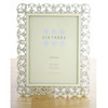 Sixtrees Sophia Antique Vintage Shabby Chic ivory enamel and silver 7x5 inch photo frame.