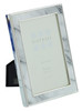 Sixtrees Georgette 2-686-46 Silver Plated Photo Frame with Grey Marble effect insert for a 6" x 4" Picture.