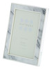 Sixtrees Georgette 2-686-46 Silver Plated Photo Frame with Grey Marble effect insert for a 6" x 4" Picture.